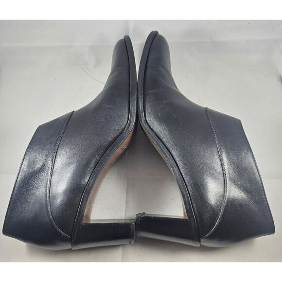 Vintage Elienne Aigner Women’s Black Leather Ankle Booties Size 7.5 - Picture 10 of 12